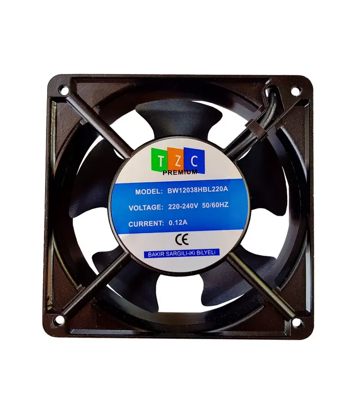 Kare Fan 120X120X38Mm 220V Metal Kasalı