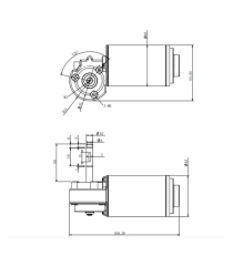 Asansör Kapı Motoru 12V (50W)
