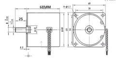 68 KTYZ 28w 10rpm 220v AC SENKRON MOTOR